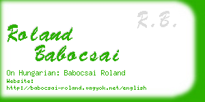 roland babocsai business card